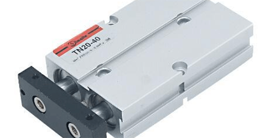 A photo about the buffer device of the air cylinder